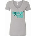thumbnail image 1 of Inktastic Rock Star Ovarian Cancer Women's V-Neck T-Shirt, 1 of 5