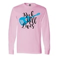 thumbnail image 1 of Inktastic Rock and Roll Lives with Blue Guitar Long Sleeve T-Shirt, 1 of 5
