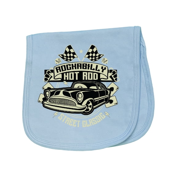 Inktastic Rockabilly Hotrod Baby Burp Cloth