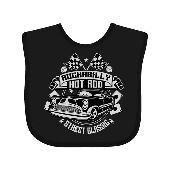 Inktastic Rockabilly Hotrod Boys or Girls Baby Bib