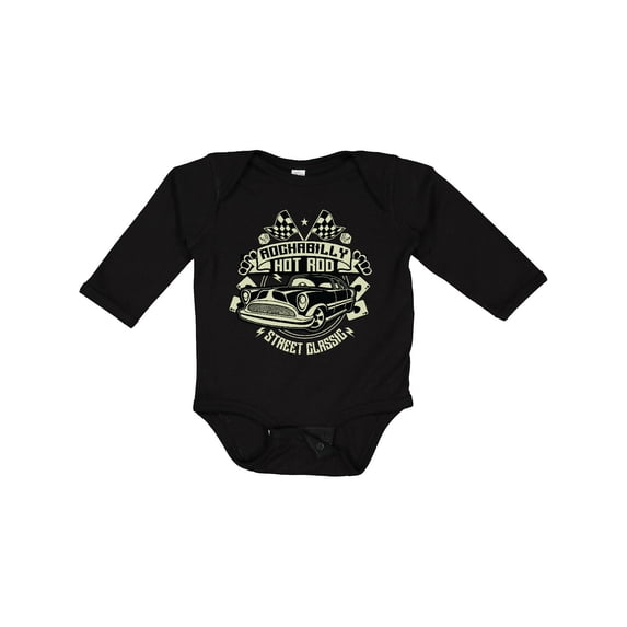 Inktastic Rockabilly Hotrod Boys or Girls Long Sleeve Baby Bodysuit