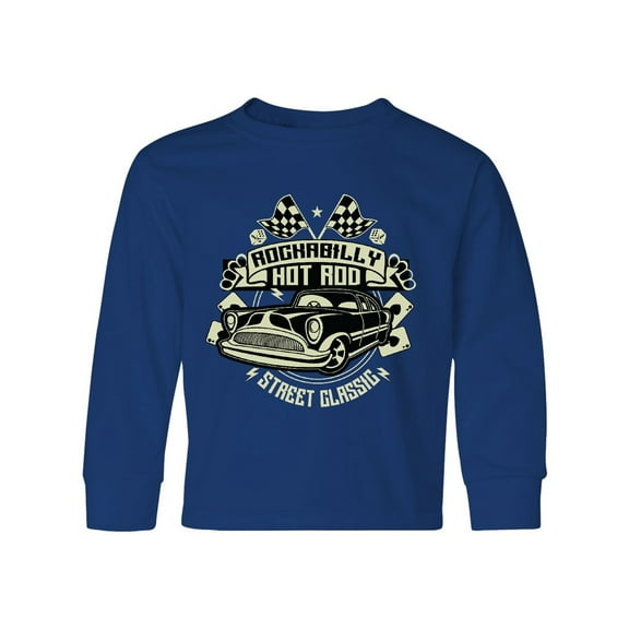 Inktastic Rockabilly Hotrod Long Sleeve Youth T-Shirt