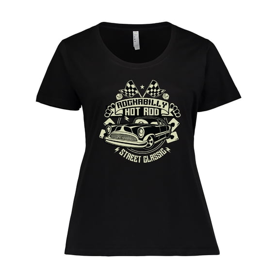 Inktastic Rockabilly Hotrod Women's Plus Size T-Shirt