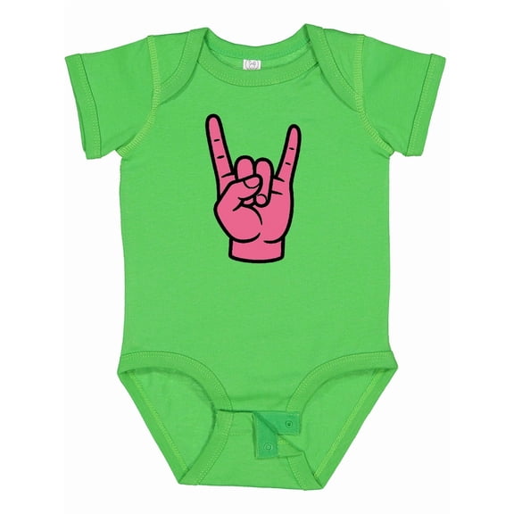Inktastic Rocker Hand Pink Girls Baby Bodysuit
