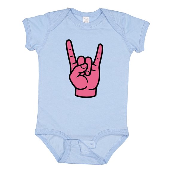 Inktastic Rocker Hand Pink Girls Baby Bodysuit