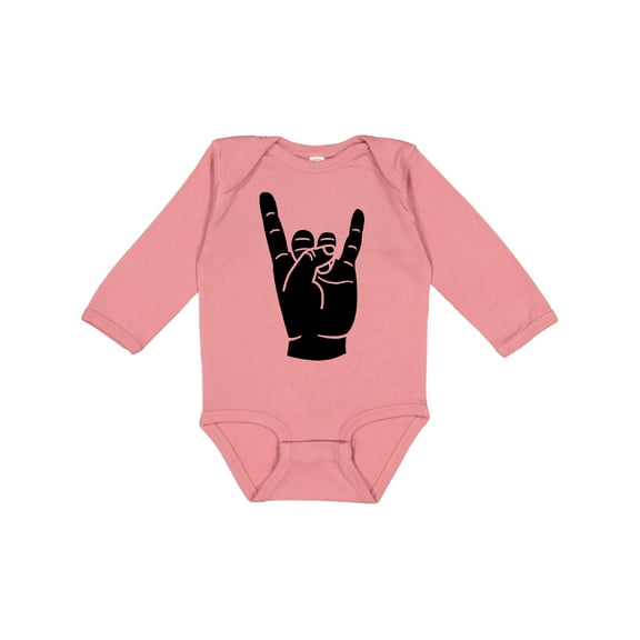 Inktastic Rocker Horns Boys or Girls Long Sleeve Baby Bodysuit