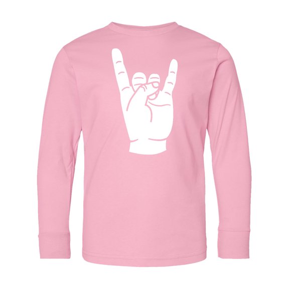 Inktastic Rocker Horns Long Sleeve Youth T-Shirt