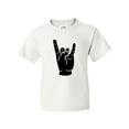 thumbnail image 1 of Inktastic Rocker Horns Youth T-Shirt, 1 of 5