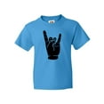 thumbnail image 1 of Inktastic Rocker Horns Youth T-Shirt, 1 of 5