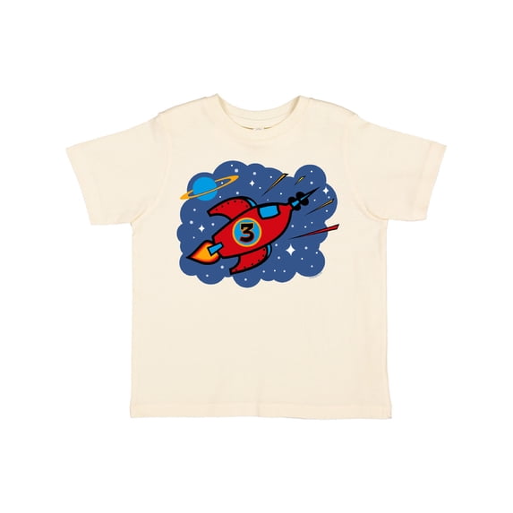 Inktastic Rocket Ship 3rd Birthday Boys Toddler T-Shirt