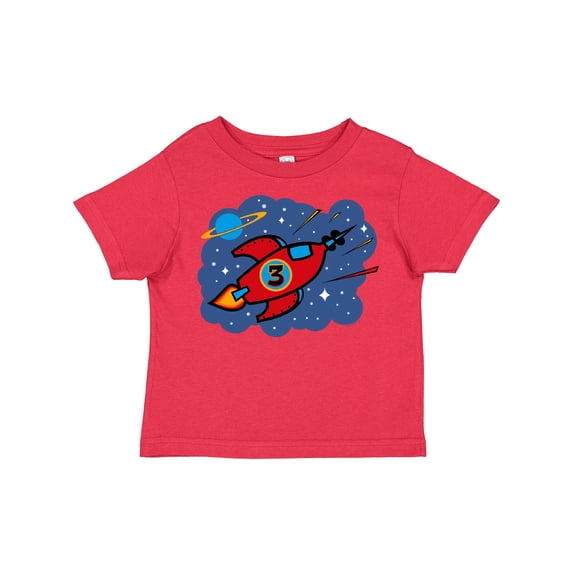 Inktastic Rocket Ship 3rd Birthday Boys Toddler T-Shirt