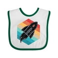 thumbnail image 1 of Inktastic Rocket Ship Retro Space Boys or Girls Baby Bib, 1 of 4