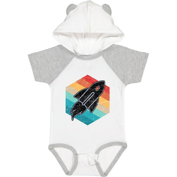 Inktastic Rocket Ship Retro Space Boys or Girls Baby Bodysuit