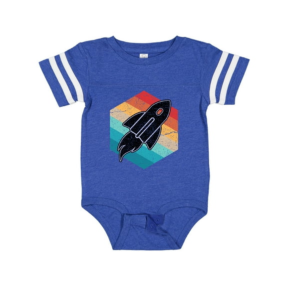 Inktastic Rocket Ship Retro Space Boys or Girls Baby Bodysuit