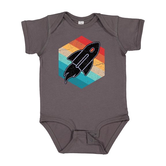 Inktastic Rocket Ship Retro Space Boys or Girls Baby Bodysuit