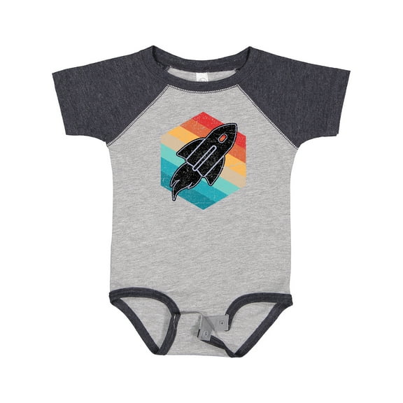 Inktastic Rocket Ship Retro Space Boys or Girls Baby Bodysuit