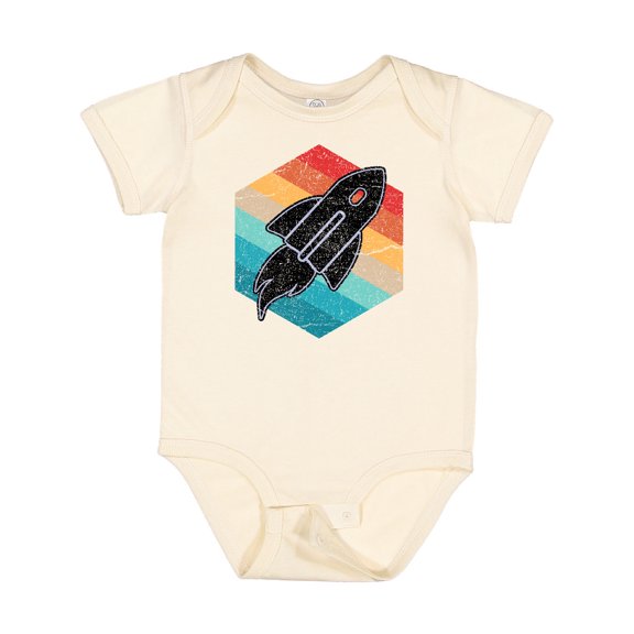Inktastic Rocket Ship Retro Space Boys or Girls Baby Bodysuit