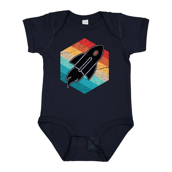 Inktastic Rocket Ship Retro Space Boys or Girls Baby Bodysuit