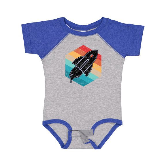 Inktastic Rocket Ship Retro Space Boys or Girls Baby Bodysuit