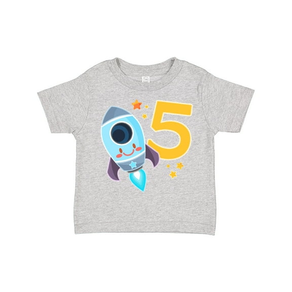 Inktastic Rocket Space Ship Happy Fifth Birthday Boys or Girls Toddler T-Shirt
