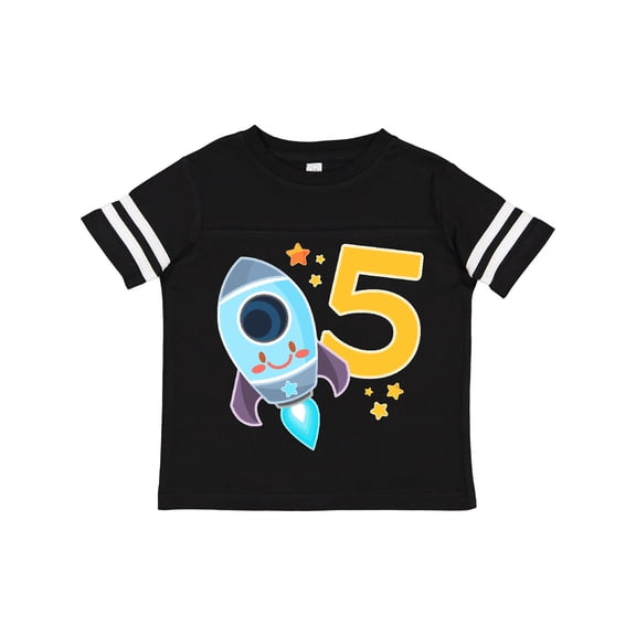 Inktastic Rocket Space Ship Happy Fifth Birthday Boys or Girls Toddler T-Shirt