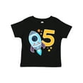 thumbnail image 1 of Inktastic Rocket Space Ship Happy Fifth Birthday Boys or Girls Toddler T-Shirt, 1 of 5