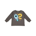 thumbnail image 1 of Inktastic Rocket Space Ship Happy Second Birthday Boys or Girls Long Sleeve Toddler T-Shirt, 1 of 5