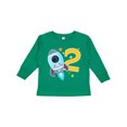 thumbnail image 1 of Inktastic Rocket Space Ship Happy Second Birthday Boys or Girls Long Sleeve Toddler T-Shirt, 1 of 5