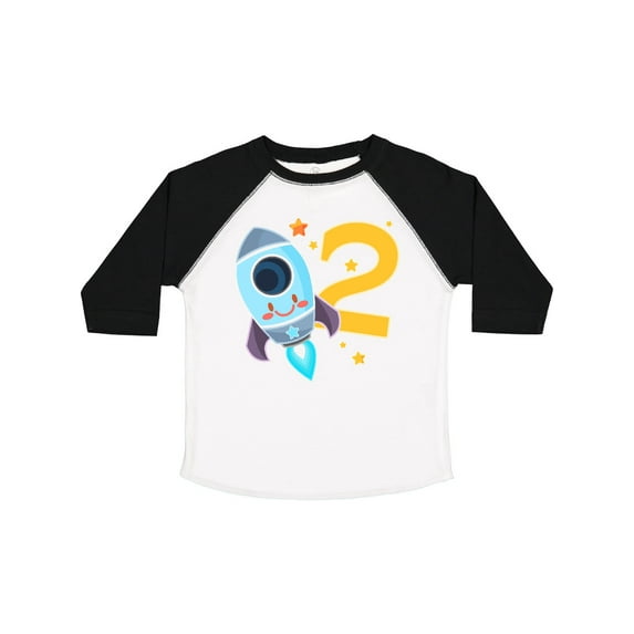 Inktastic Rocket Space Ship Happy Second Birthday Boys or Girls Toddler T-Shirt