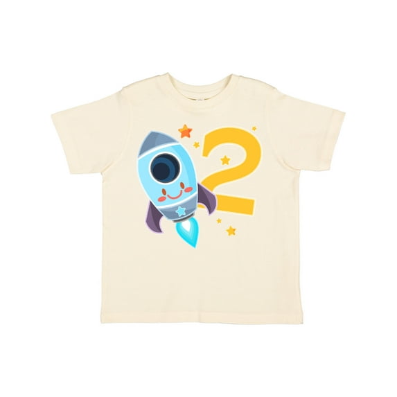 Inktastic Rocket Space Ship Happy Second Birthday Boys or Girls Toddler T-Shirt