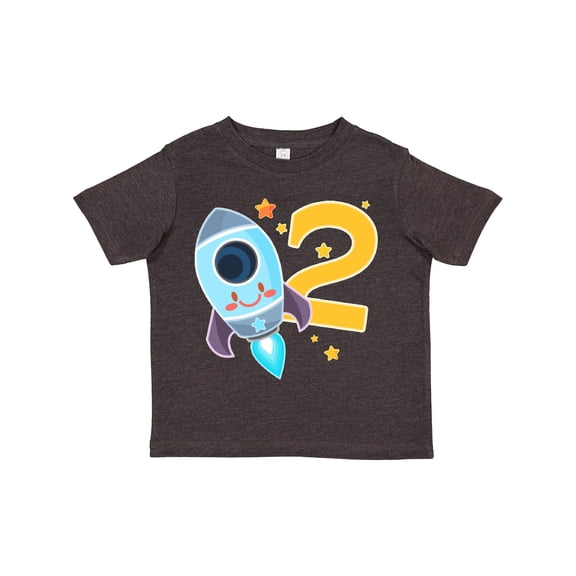 Inktastic Rocket Space Ship Happy Second Birthday Boys or Girls Toddler T-Shirt