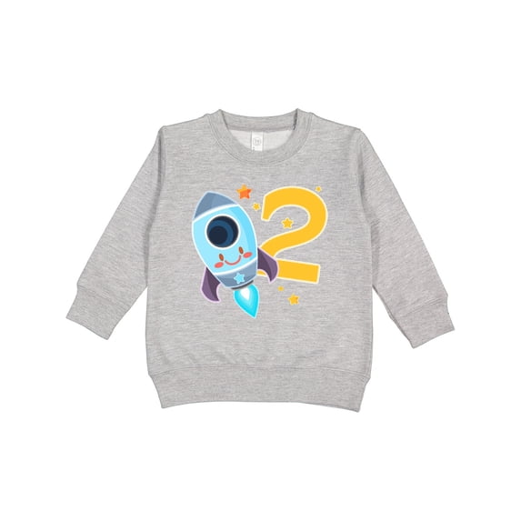 Inktastic Rocket Space Ship Happy Second Birthday Toddler Sweatshirt