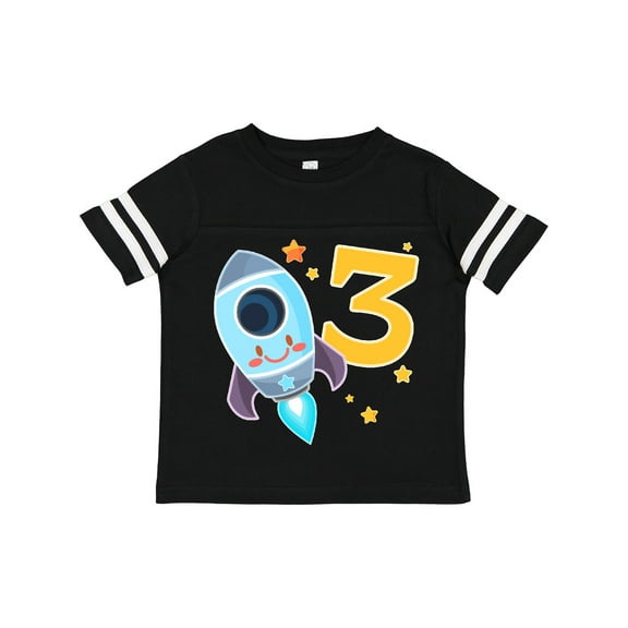 Inktastic Rocket Space Ship Happy Third Birthday Boys or Girls Toddler T-Shirt