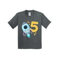 thumbnail image 1 of Inktastic Rocket Space Ship Happy Fifth Birthday Youth T-Shirt, 1 of 5