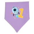 thumbnail image 1 of Inktastic Rocket Spaceship Happy First Birthday Baby Bandana Bib, 1 of 4