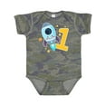 thumbnail image 1 of Inktastic Rocket Spaceship Happy First Birthday Boys or Girls Baby Bodysuit, 1 of 5