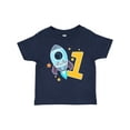 thumbnail image 1 of Inktastic Rocket Spaceship Happy First Birthday Boys or Girls Baby T-Shirt, 1 of 5