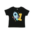 thumbnail image 1 of Inktastic Rocket Spaceship Happy First Birthday Boys or Girls Baby T-Shirt, 1 of 5