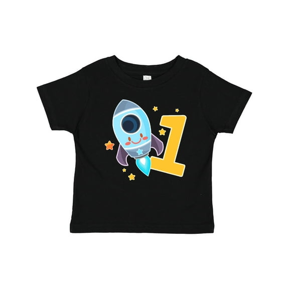Inktastic Rocket Spaceship Happy First Birthday Boys or Girls Baby T-Shirt