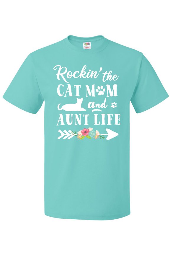 Rockin' the Cat Mom and Aunt Life T-Shirt