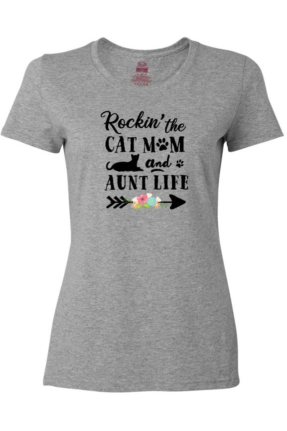 Rockin' the Cat Mom and Aunt Life Women's T-Shirt