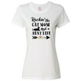 thumbnail image 1 of Inktastic Rockin' the Cat Mom and Aunt Life Women's T-Shirt, 1 of 5