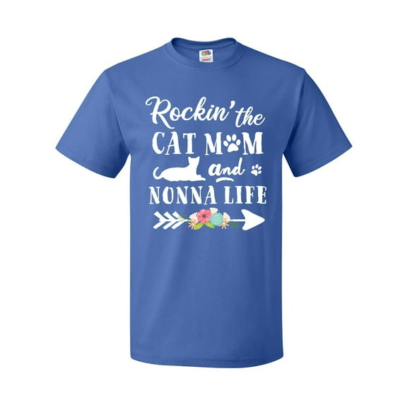 Inktastic Rockin' the Cat Mom and Nonna Life T-Shirt