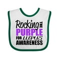 thumbnail image 1 of Inktastic Rocking The Purple for Lupus Awareness Boys or Girls Baby Bib, 1 of 4