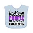 thumbnail image 1 of Inktastic Rocking The Purple for Lupus Awareness Boys or Girls Baby Bib, 1 of 4