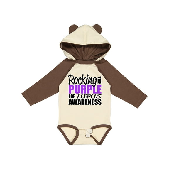 Inktastic Rocking The Purple for Lupus Awareness Boys or Girls Long Sleeve Baby Bodysuit