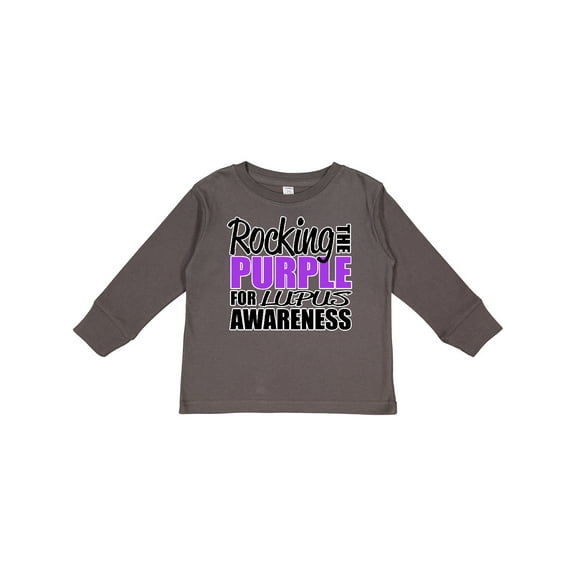 Inktastic Rocking The Purple for Lupus Awareness Boys or Girls Long Sleeve Toddler T-Shirt