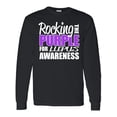 thumbnail image 1 of Inktastic Rocking the Purple for Lupus Awareness Long Sleeve T-Shirt, 1 of 5