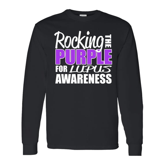 Inktastic Rocking the Purple for Lupus Awareness Long Sleeve T-Shirt
