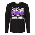 thumbnail image 1 of Inktastic Rocking The Purple for Lupus Awareness Long Sleeve T-Shirt, 1 of 5